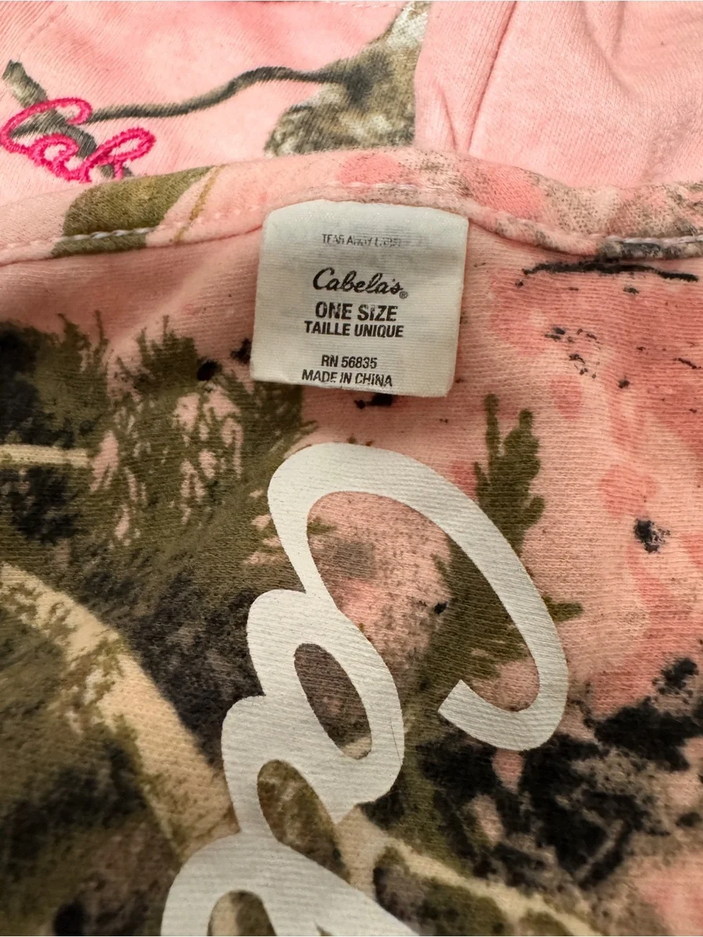 Cabela's Pink Camo Outfit & matching Baby Bib Set Size 3Months